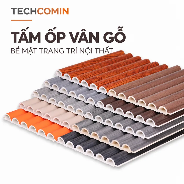 Tấm ốp trang trí nội thất bề mặt vân gỗ