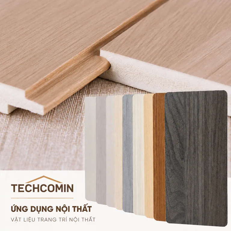 Tấm ốp trang trí nội thất bề mặt vân gỗ