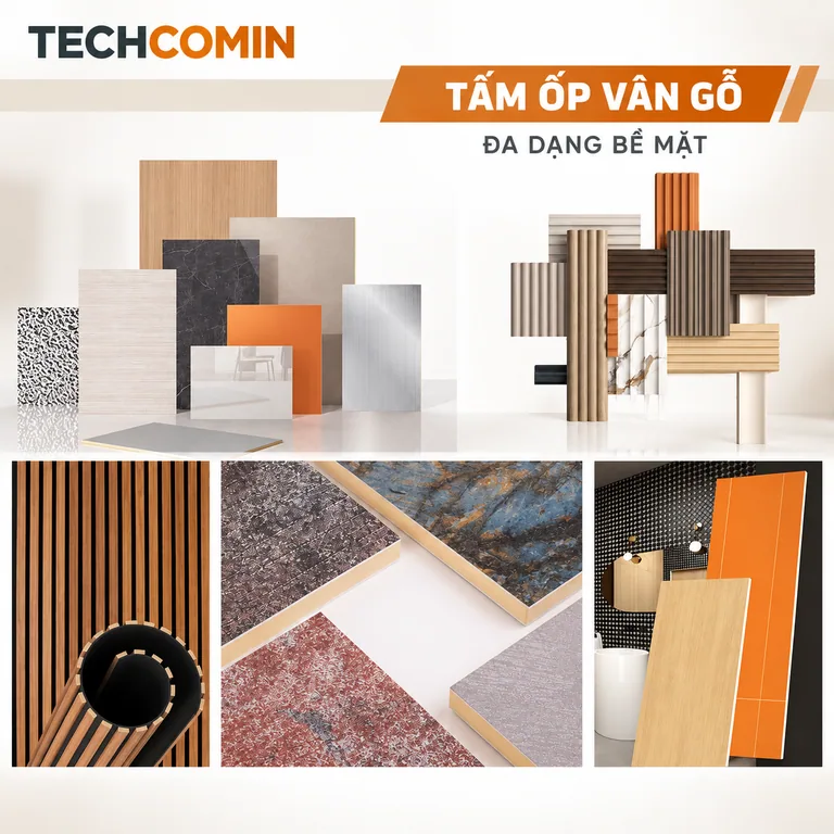 Tấm ốp trang trí nội thất bề mặt vân gỗ