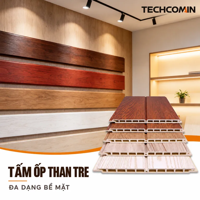 Tấm ốp trang trí nội thất bề mặt vân gỗ