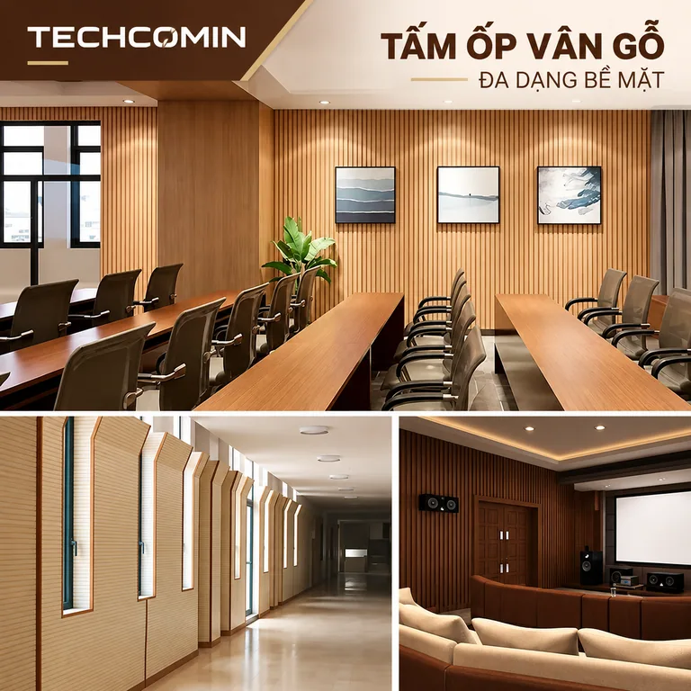 Tấm ốp trang trí nội thất bề mặt vân gỗ