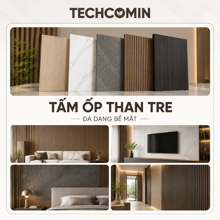 Tấm ốp trang trí nội thất bề mặt vân gỗ