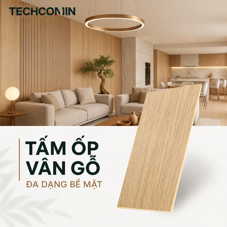 Tấm ốp trang trí nội thất bề mặt vân gỗ