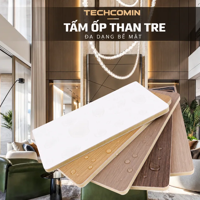 Tấm ốp trang trí nội thất bề mặt vân gỗ