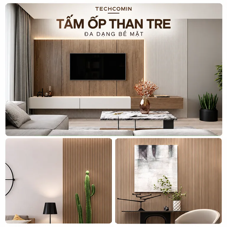 Tấm ốp trang trí nội thất bề mặt vân gỗ