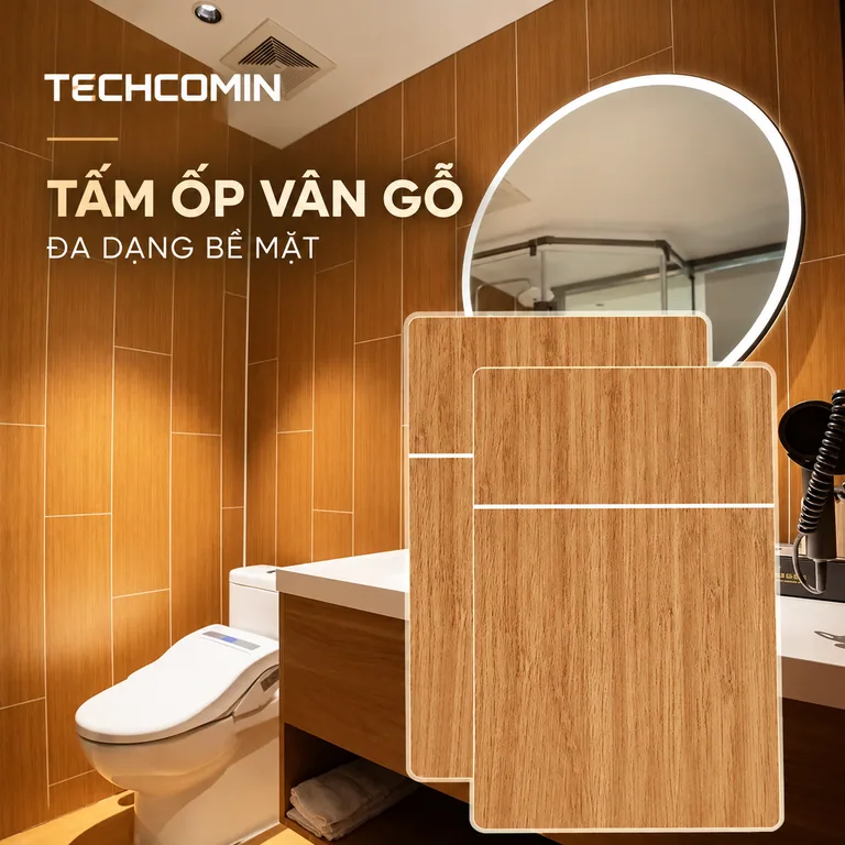 Tấm ốp trang trí nội thất bề mặt vân gỗ