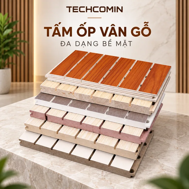 Tấm ốp trang trí nội thất bề mặt vân gỗ