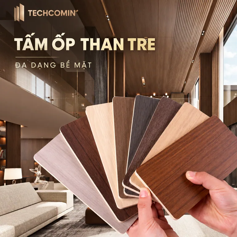 Tấm ốp trang trí nội thất bề mặt vân gỗ