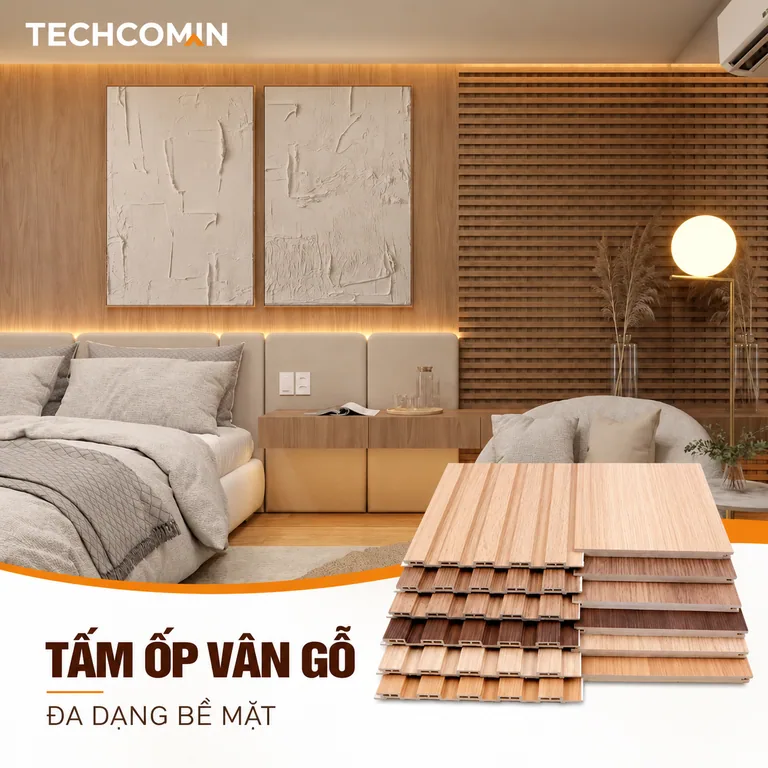 Tấm ốp trang trí nội thất bề mặt vân gỗ