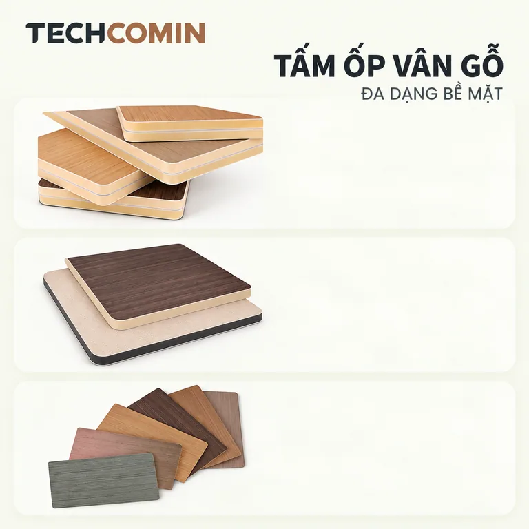 Tấm ốp trang trí nội thất bề mặt vân gỗ