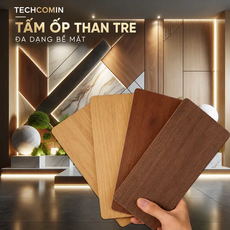 Tấm ốp trang trí nội thất bề mặt vân gỗ