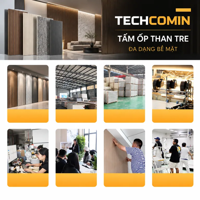 Tấm ốp trang trí nội thất bề mặt vân gỗ