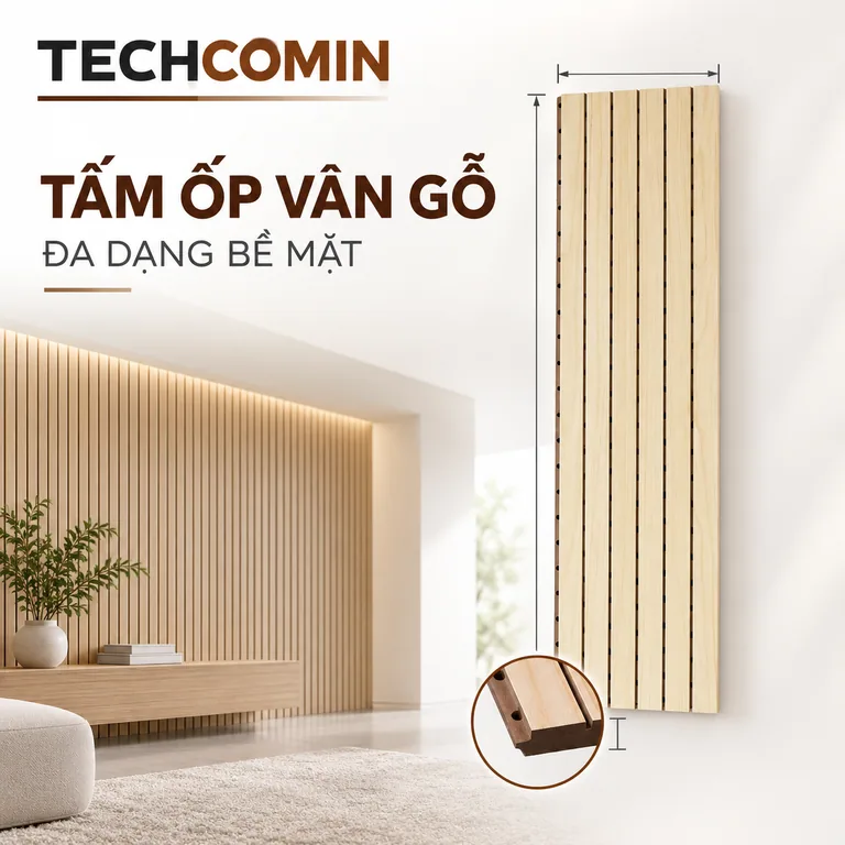 Tấm ốp trang trí nội thất bề mặt vân gỗ