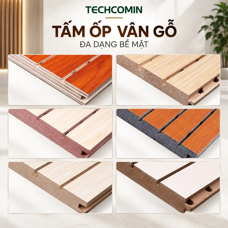 Tấm ốp trang trí nội thất bề mặt vân gỗ