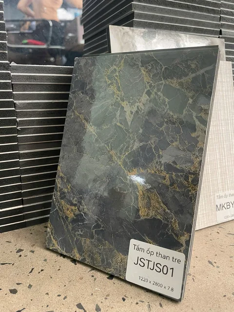 Tấm ốp than tre mã JSTJS01 — ảnh thật