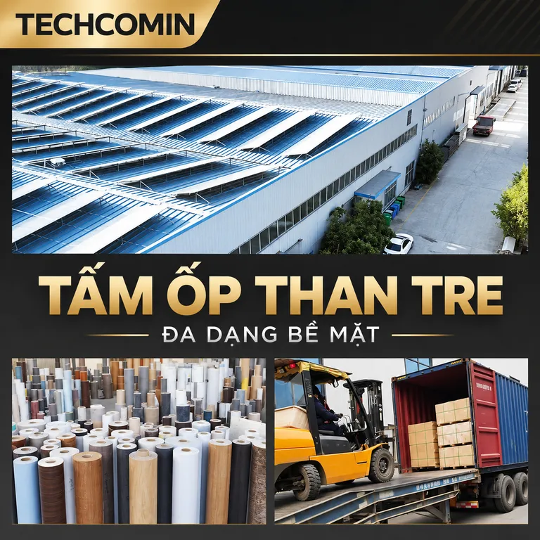 Tấm ốp than tre bề mặt vân gỗ — mẫu cùng nhóm bề mặt