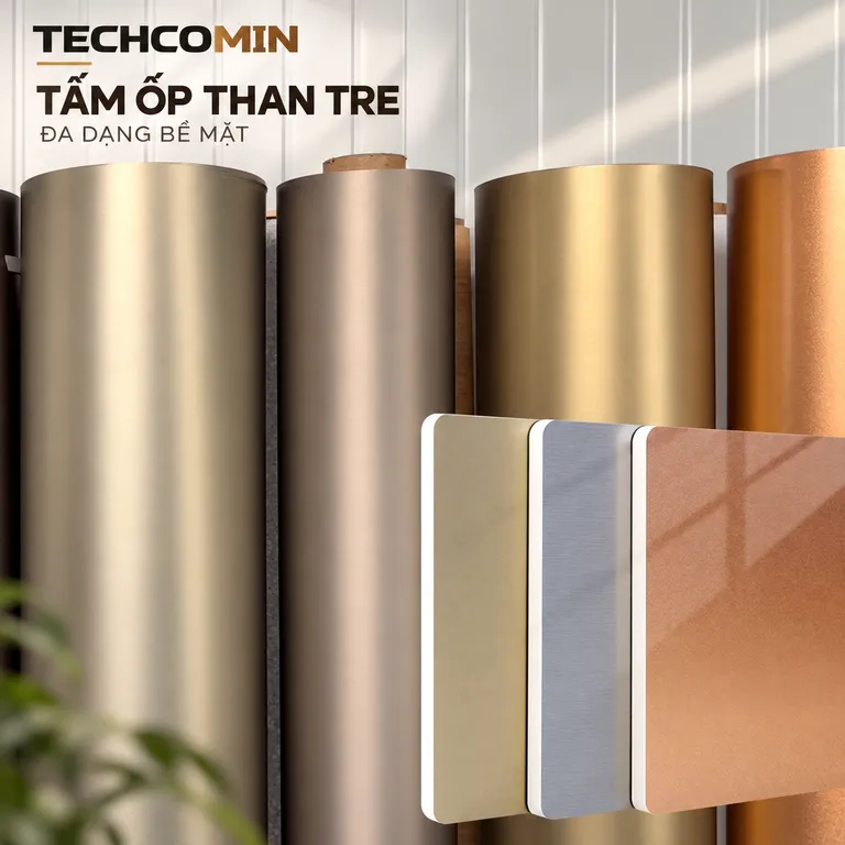 Tấm ốp than tre bề mặt vân gỗ