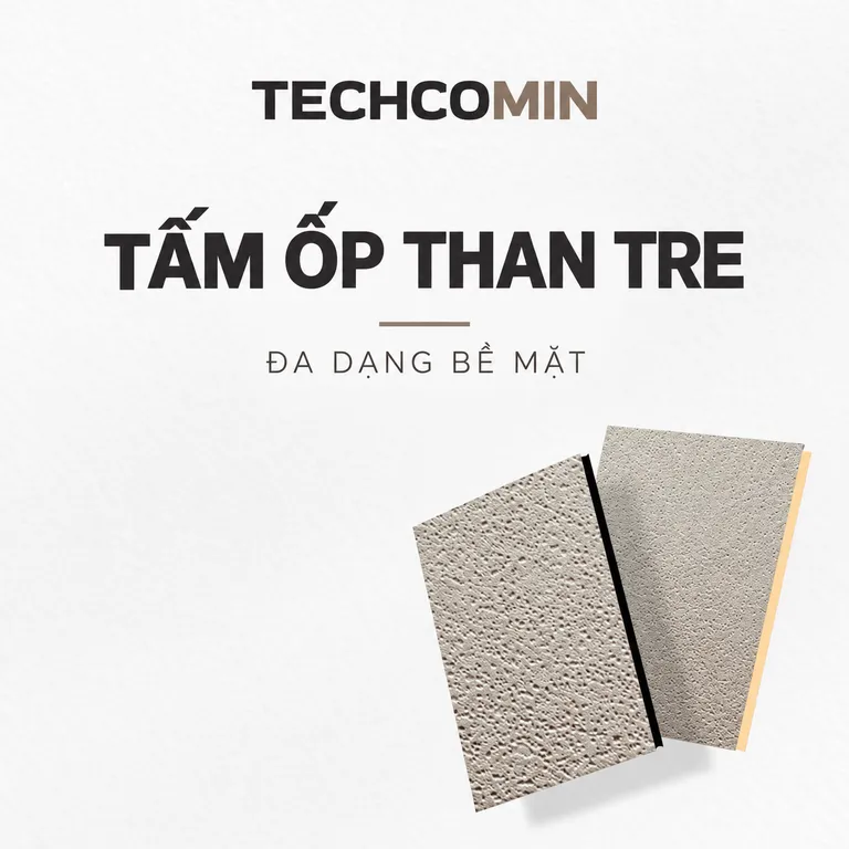 Tấm ốp than tre bề mặt vân gỗ