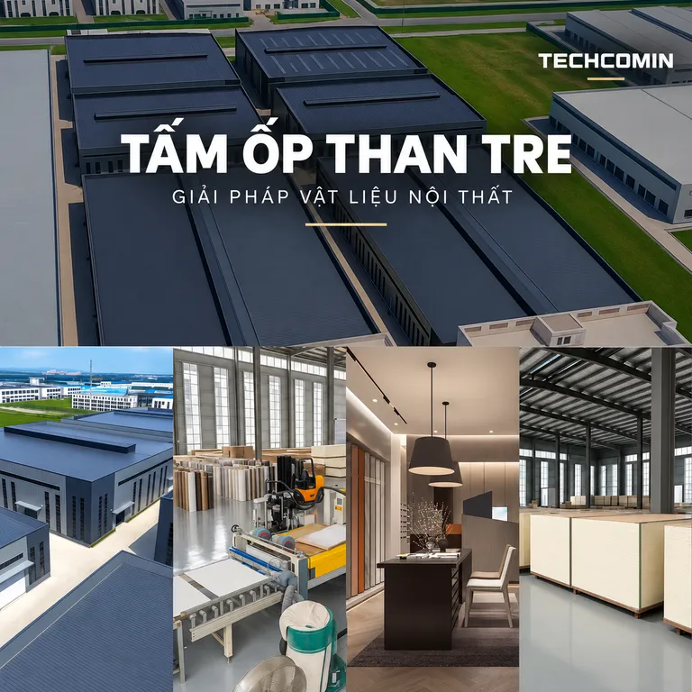 Tấm ốp than tre bề mặt vân gỗ