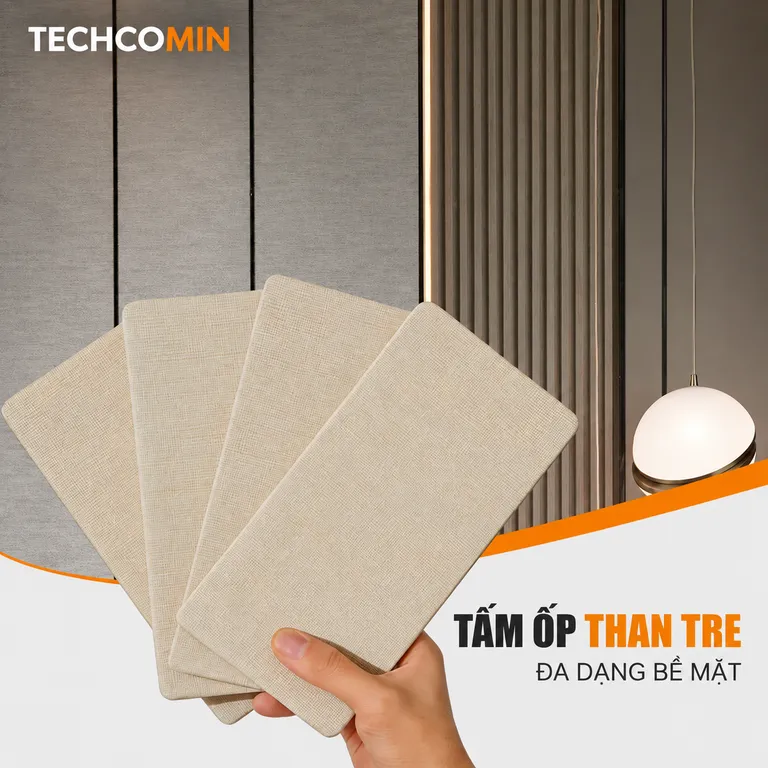 Tấm ốp trang trí nội thất bề mặt vân vải