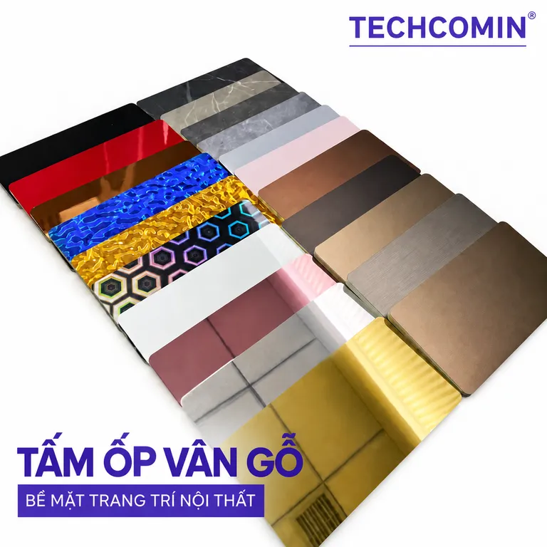 Tấm ốp trang trí nội thất bề mặt vân gỗ
