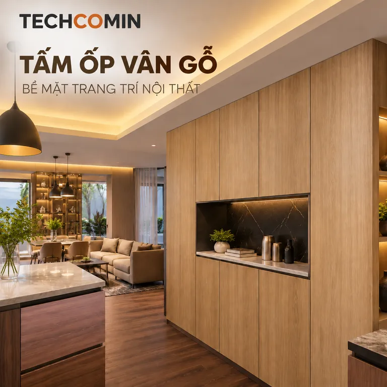 Tấm ốp trang trí nội thất bề mặt vân gỗ